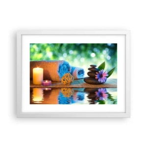 Plagát v bielom ráme - Čas pre telo - 40x30 cm