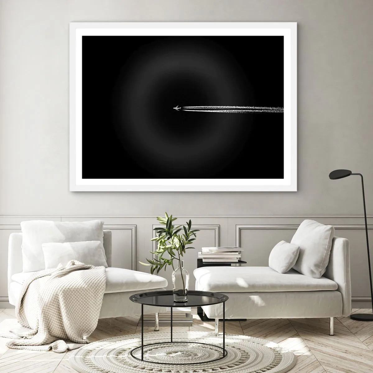 Plagát v bielom ráme - Do inej dimenzie - 100x70 cm