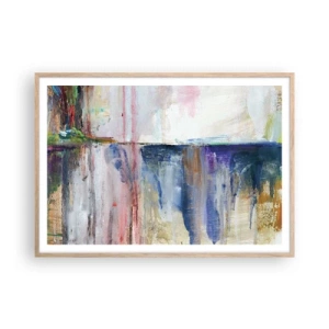 Plagát v ráme zo svetlého duba - Farebné dojmy a asociácie - 100x70 cm