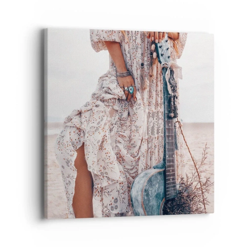 Obraz na plátne - Kvetinové deti na ceste - 40x40 cm