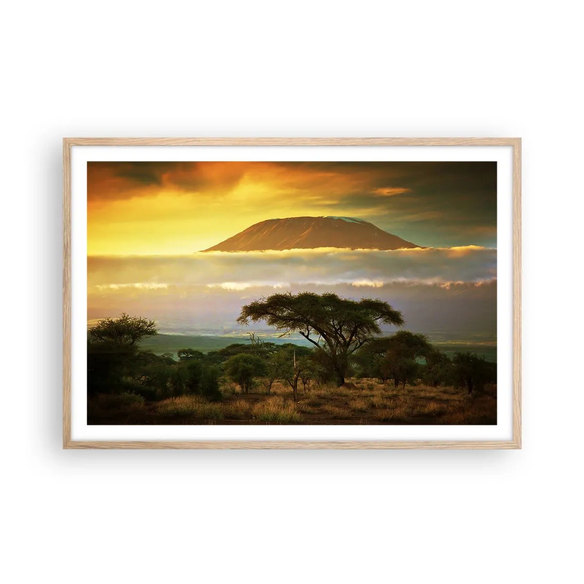 Plagát v ráme zo svetlého duba - Sen cestovateľa - 91x61 cm