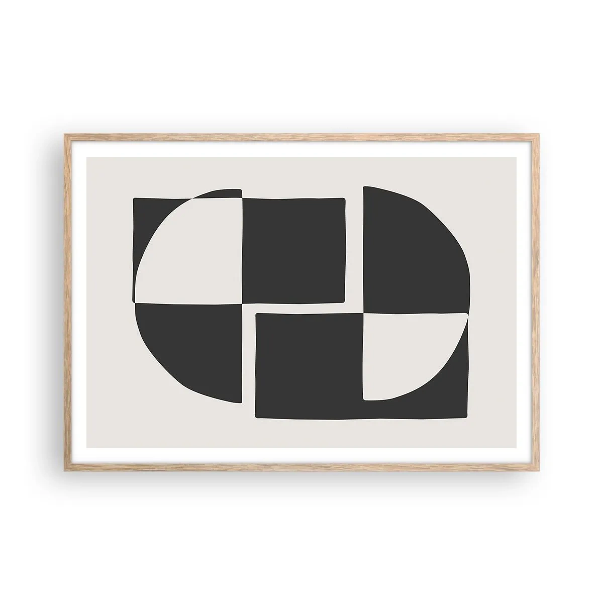 Plagát v ráme zo svetlého duba - Antitéza – syntéza - 100x70 cm