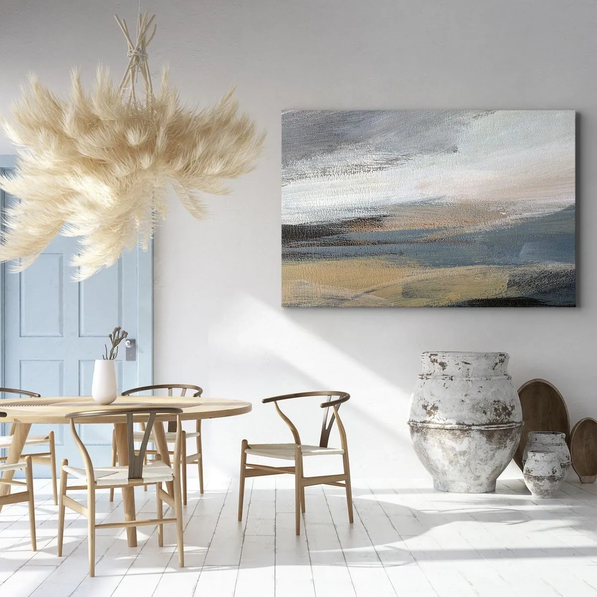 Obraz na plátne - Abstrakcia: severná krajina - 120x80 cm