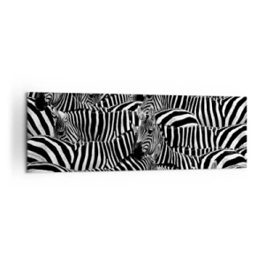 Obraz na plátne - Skupinový portrét s pruhmi - 160x50 cm