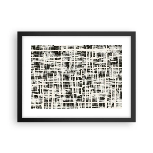 Plagát v čiernom ráme - Tkaná kompozícia - 40x30 cm
