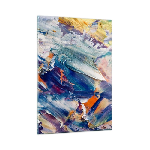 Obraz na skle - Chaos farieb - 50x70 cm