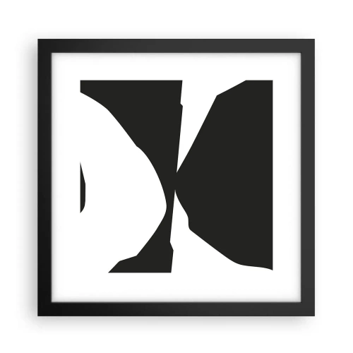 Plagát v čiernom ráme - Positive-negative - 30x30 cm