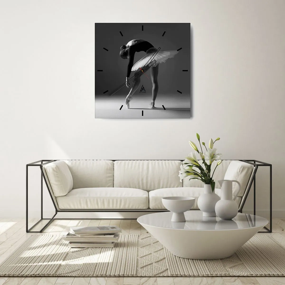 Nástenné hodiny - Bella ballerina - 40x40 cm