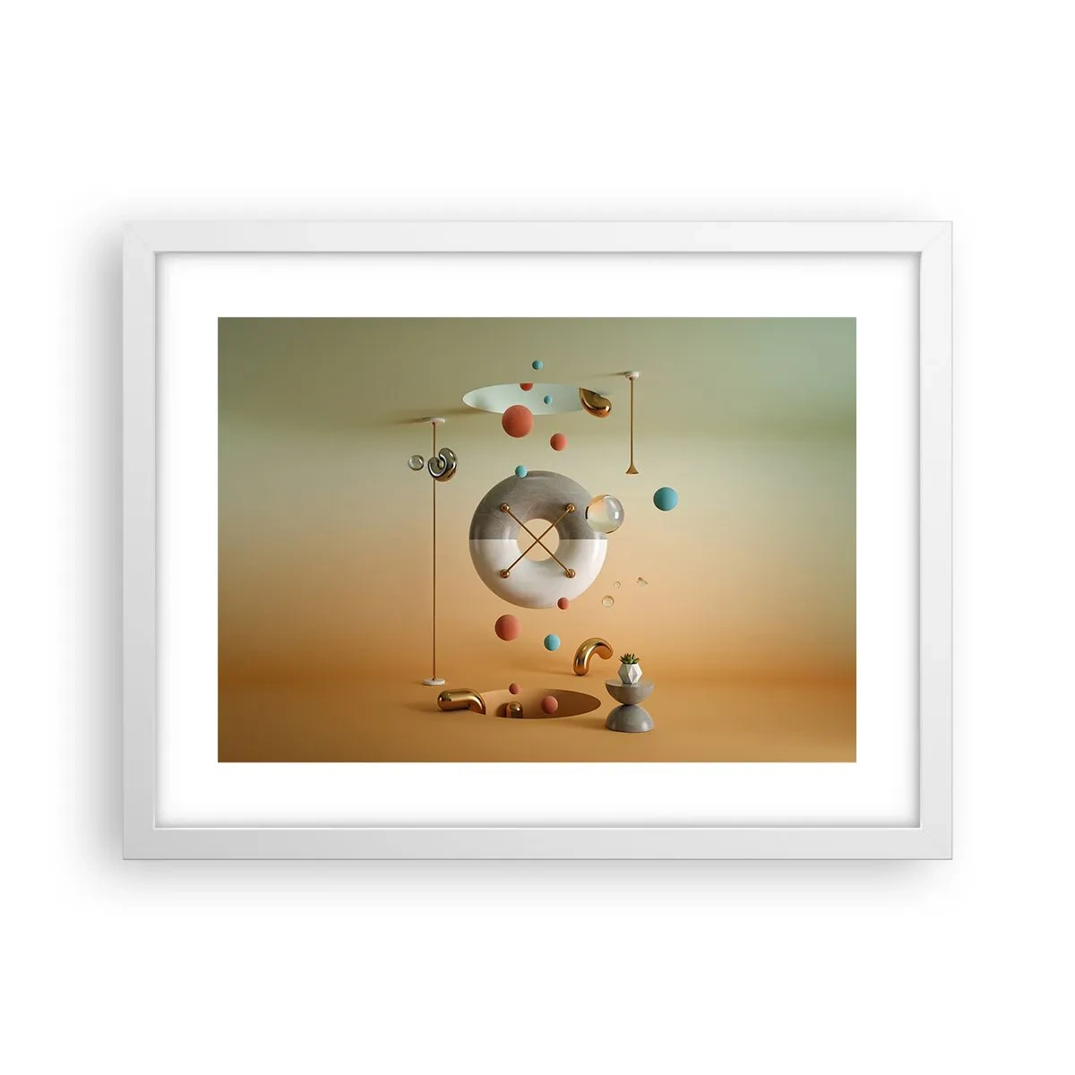 Plagát v bielom ráme - Všetko je možné - 40x30 cm