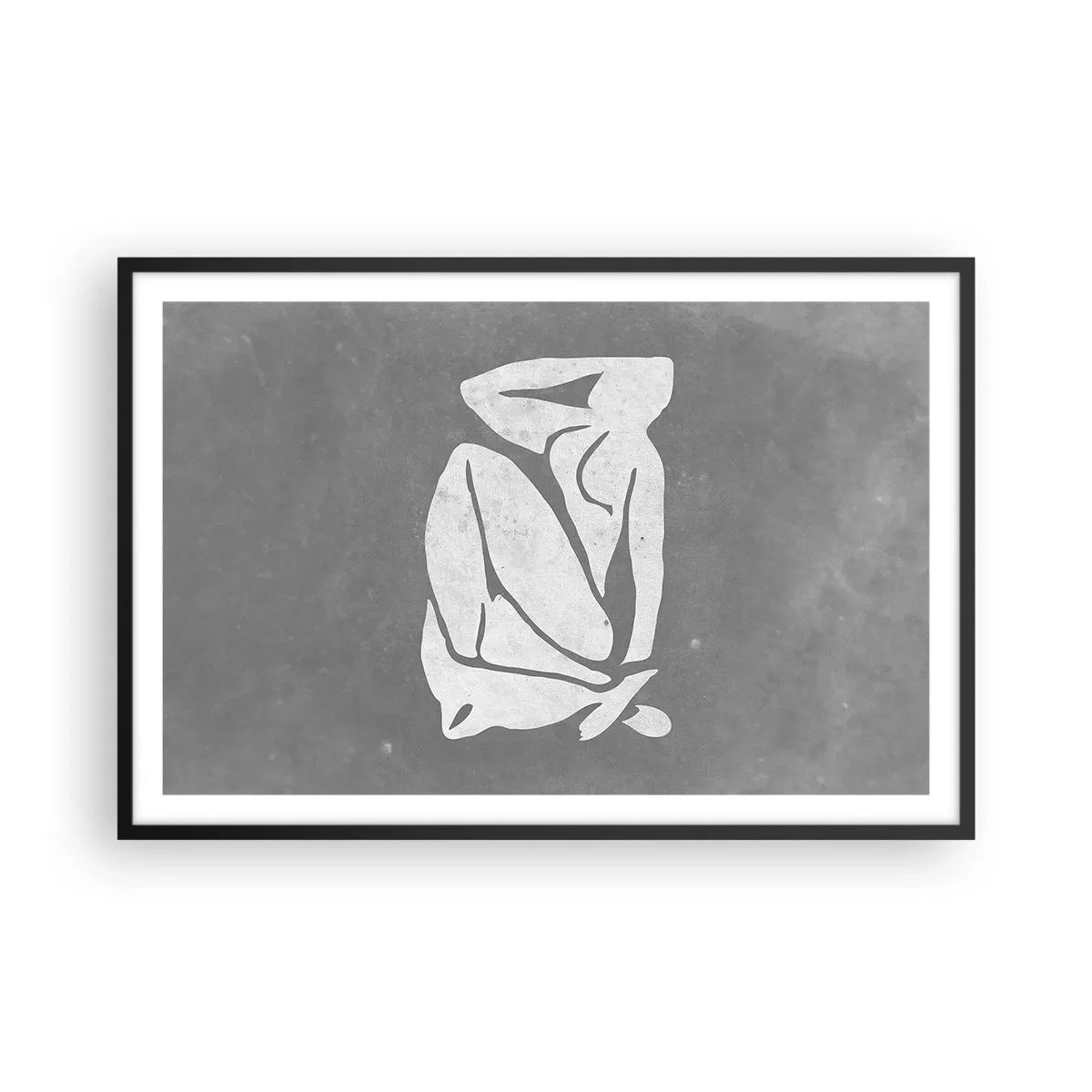 Plagát v čiernom ráme - V zádumčivosti - 91x61 cm