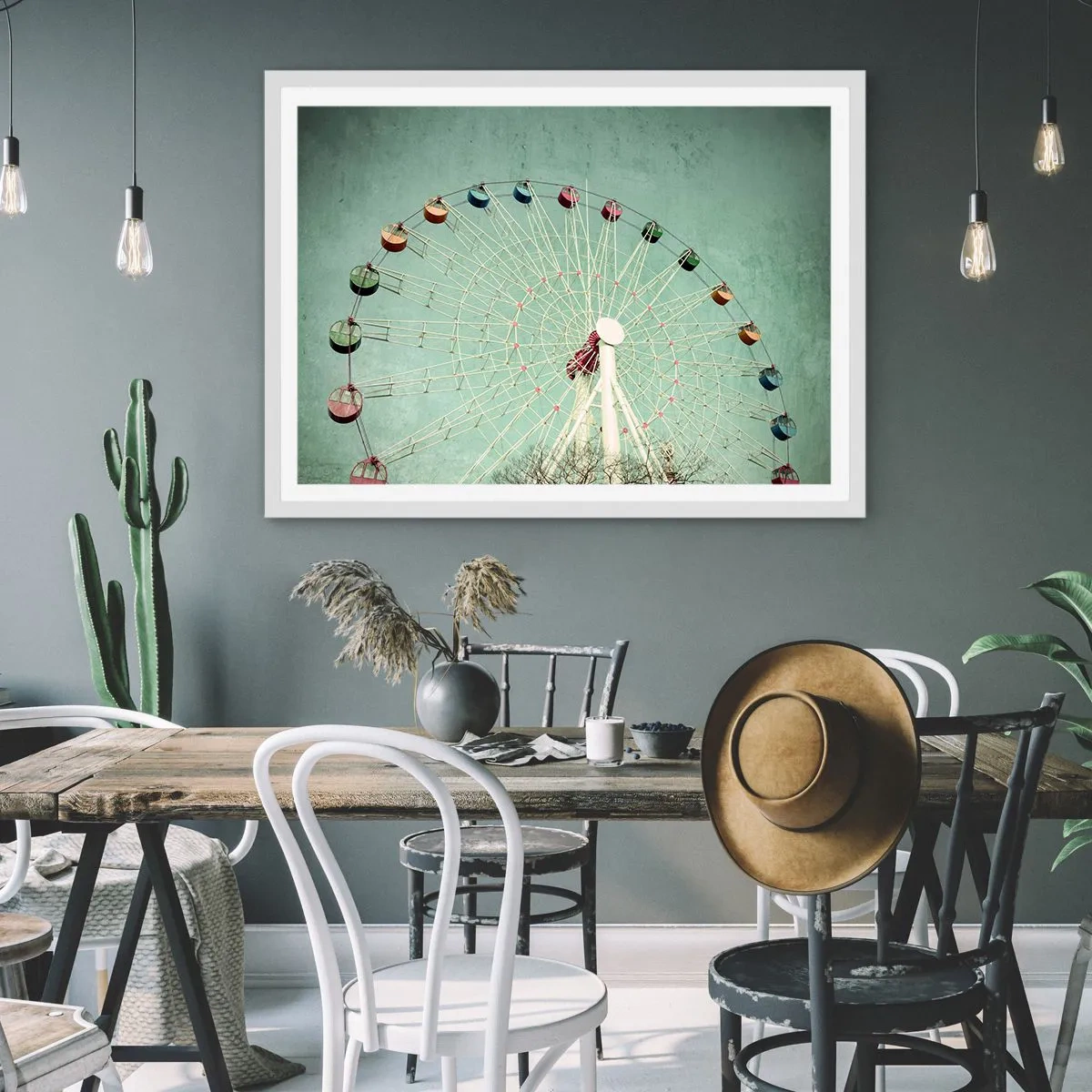 Plagát v bielom ráme - Pozývame vás na zábavu - 100x70 cm