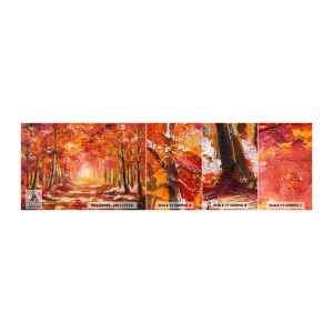 Vzorka samolepiacej fototapety Deluxe Sticker - Medený les - jeseň, Park, Krajina - 100x30 cm