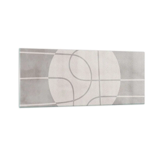 Obraz na skle - Kruhovo a priamo - 100x40 cm