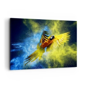 Obraz na plátne - V modro-zlatom prachu - 100x70 cm
