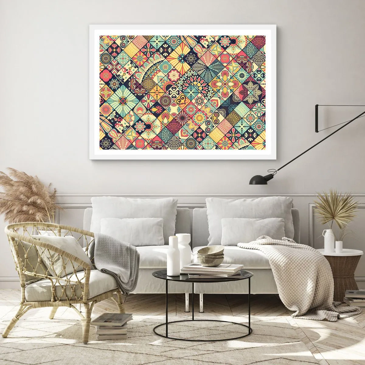Plagát v bielom ráme - Marocká vízia - 100x70 cm