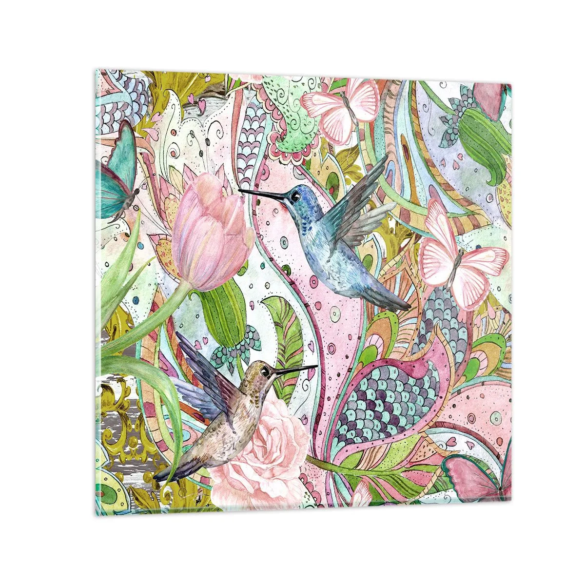 Obraz na skle - Zamotané do lián - 50x50 cm