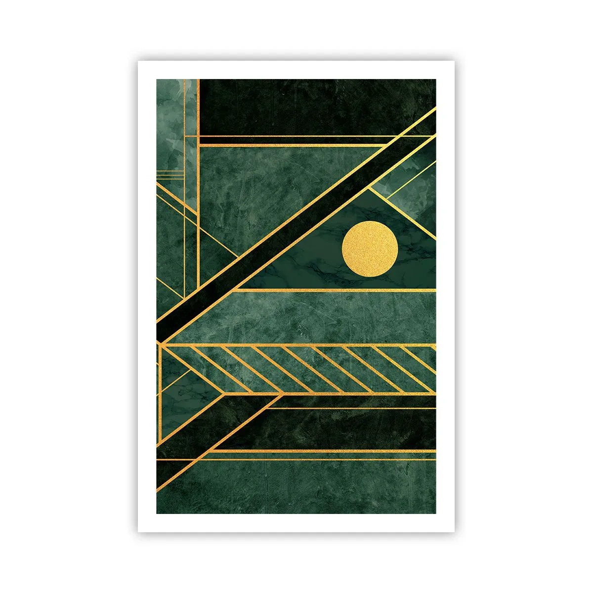 Plagát - Dynamika zlata a lazuritu - 61x91 cm