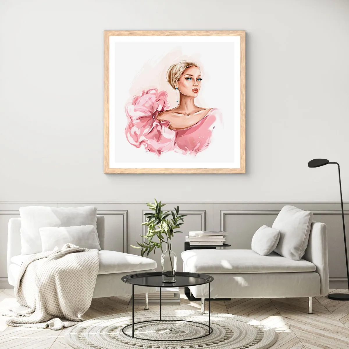 Plagát v ráme zo svetlého duba - Ako maľovaná… - 30x30 cm