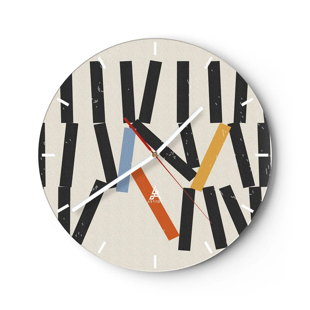 Nástenné hodiny - Domino – kompozícia - 40x40 cm