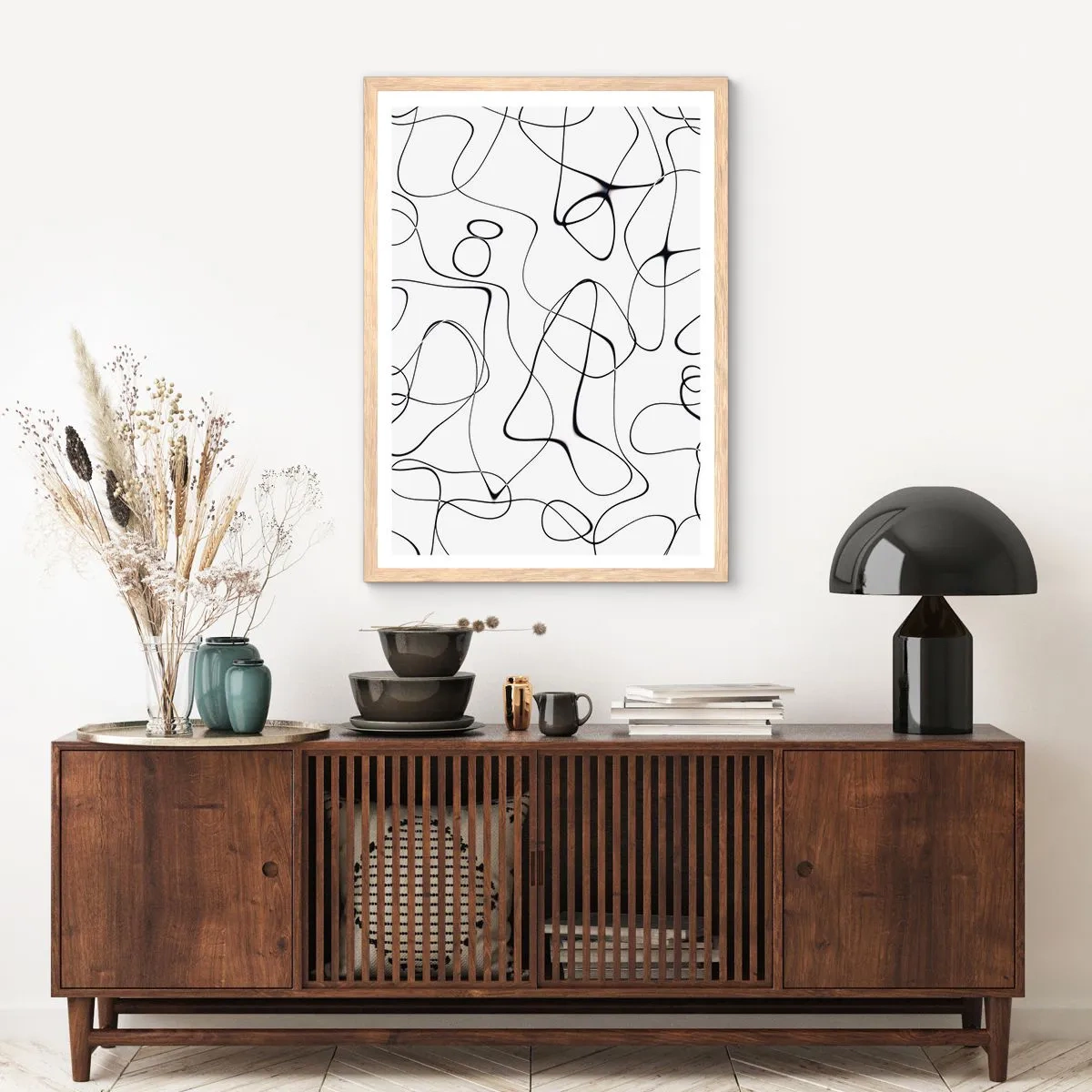 Plagát v ráme zo svetlého duba - Cesty života, zákruty osudu - 61x91 cm