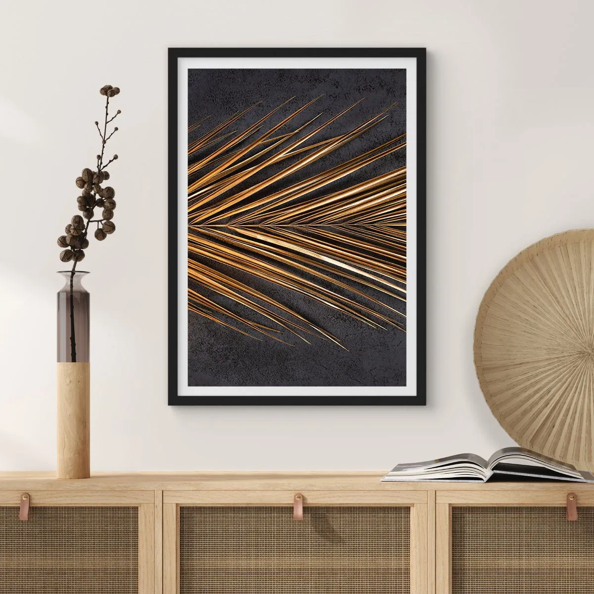 Plagát v čiernom ráme - Zlato trópov - 61x91 cm