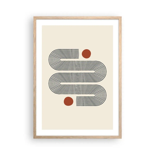 Plagát v ráme zo svetlého duba - Od začiatku do konca - 50x70 cm