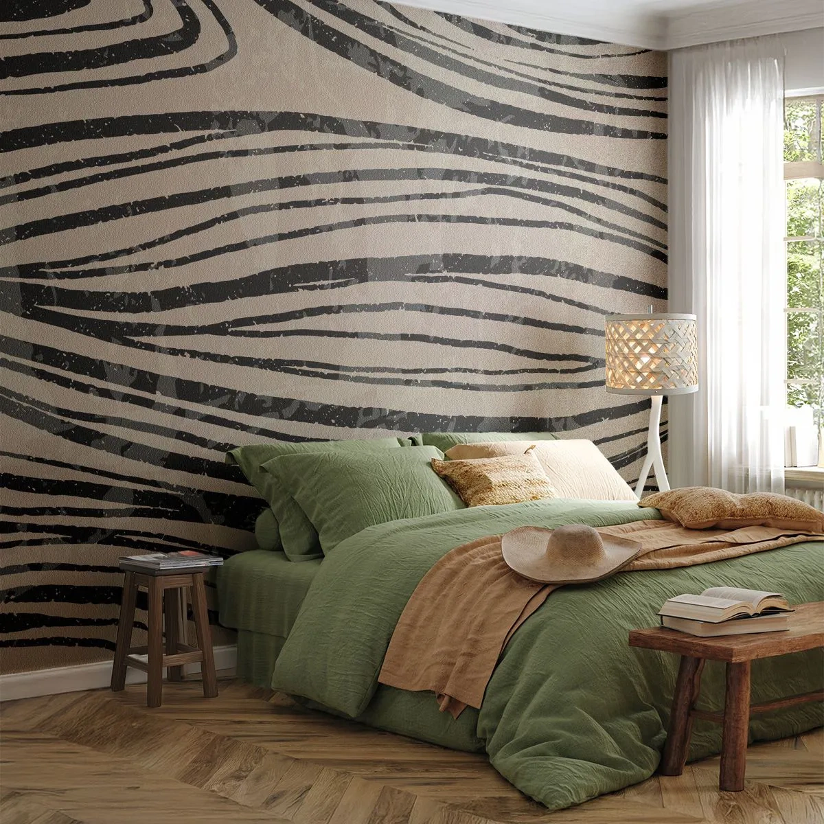 Fototapeta Premium Sand - Močiar s líniami - Abstrakcia, Čiary, Moderné - 450x315 cm