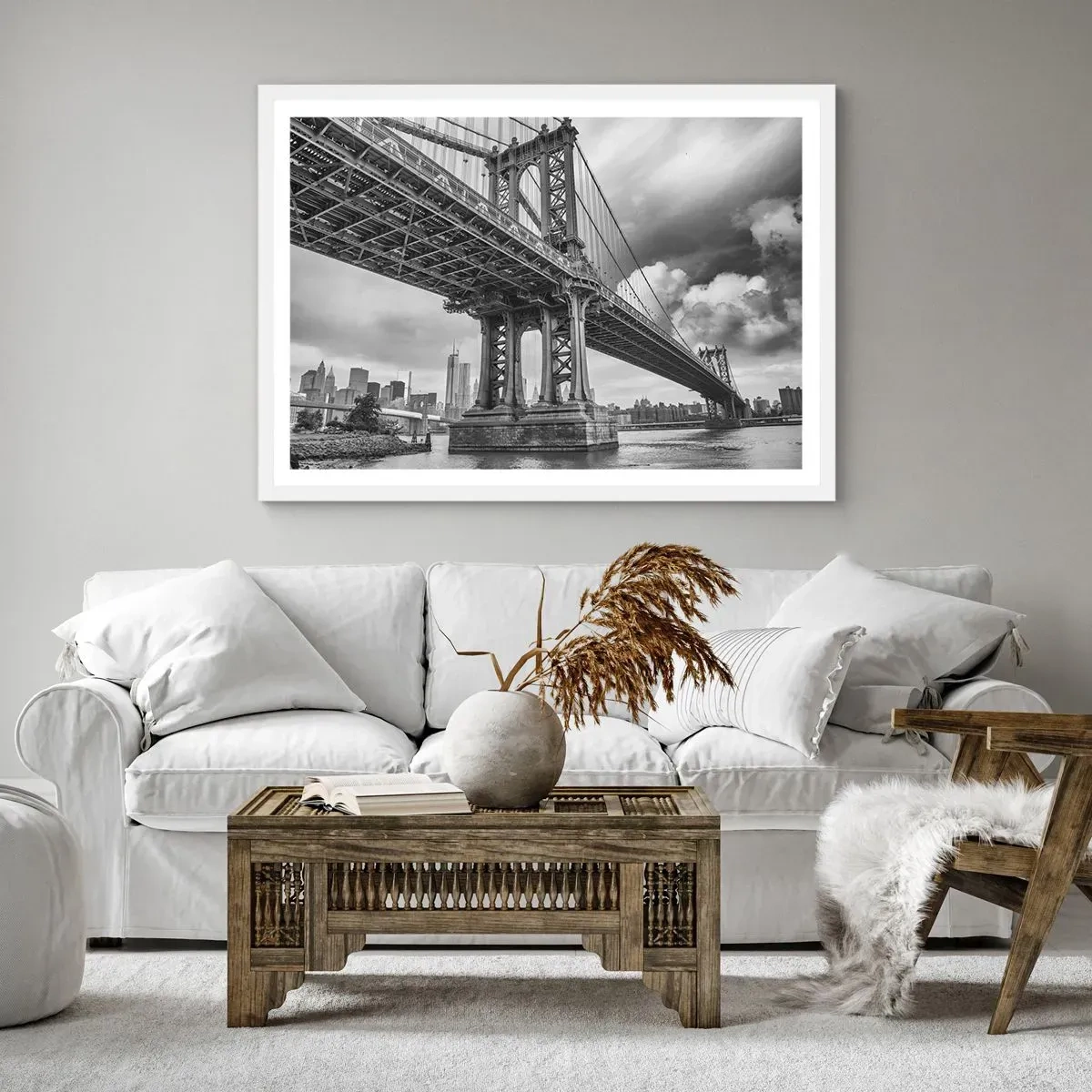 Plagát v bielom ráme - Do srdca mesta - 40x30 cm