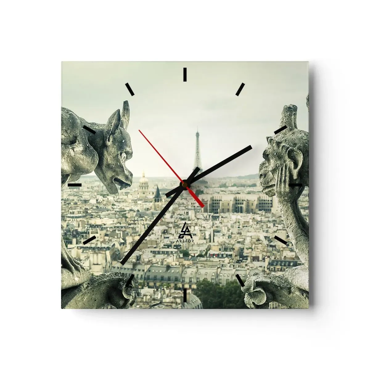 Nástenné hodiny - Parížske rozprávanie - 30x30 cm