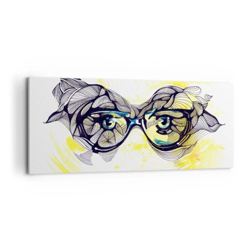Obraz na plátne - Cez modré okuliare - 100x40 cm