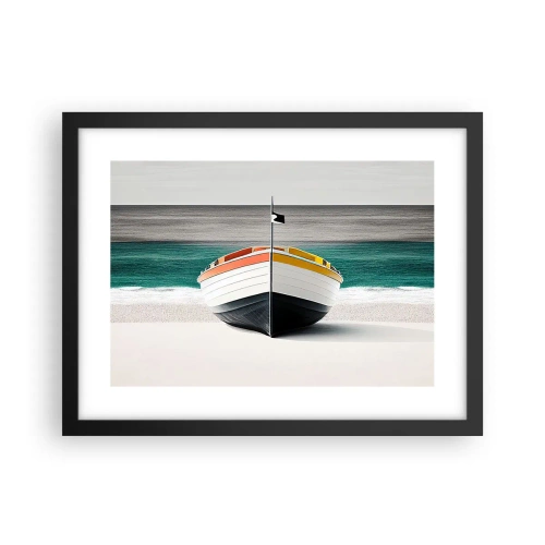 Plagát v čiernom ráme - Na správnom mieste - 40x30 cm