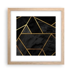 Plagát v ráme zo svetlého duba - Temnota a svetlo - 30x30 cm