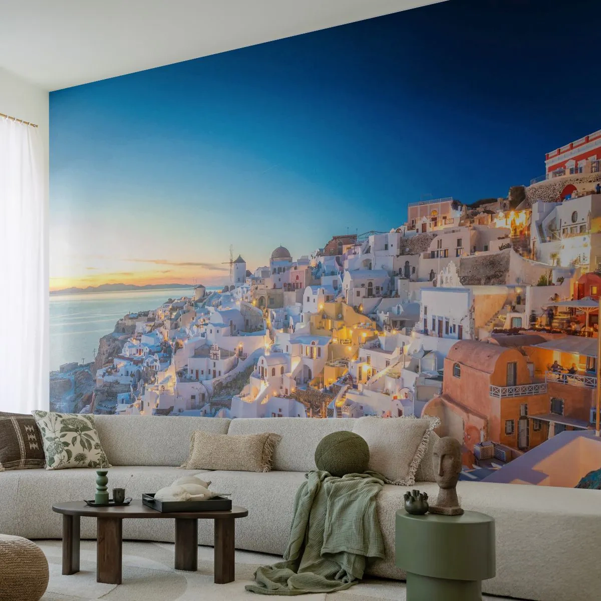 Fototapeta Premium Sand - Esencia Grécka - Santorini, Architektúra, Grécko - 100x70 cm