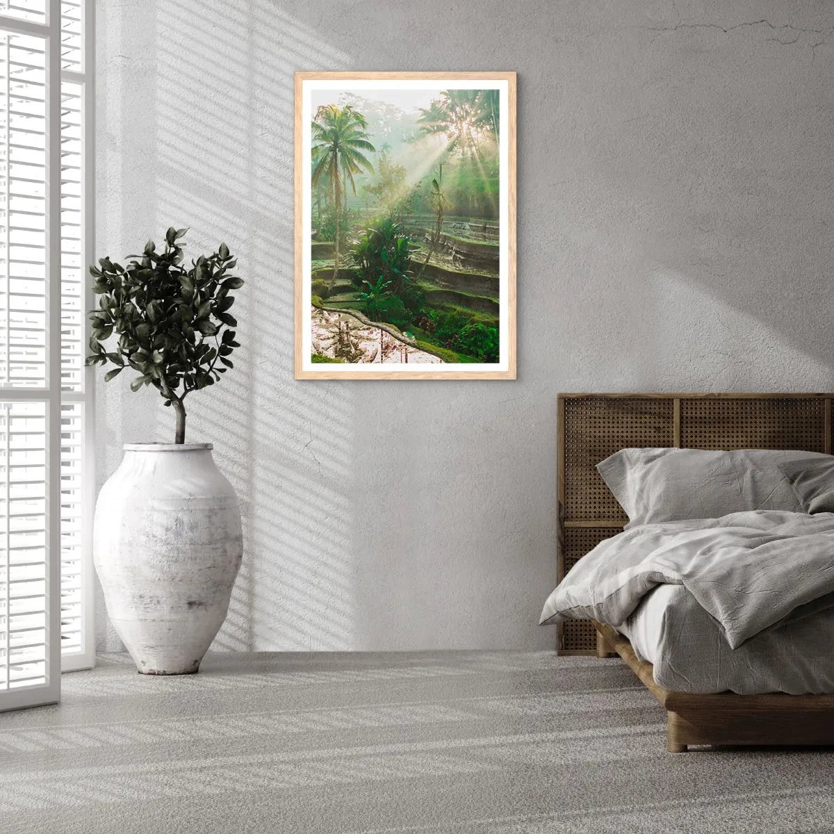 Plagát v ráme zo svetlého duba - Vyrastať na slnku - 61x91 cm