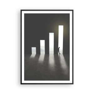 Plagát v čiernom ráme - Úspech – impresia - 70x100 cm