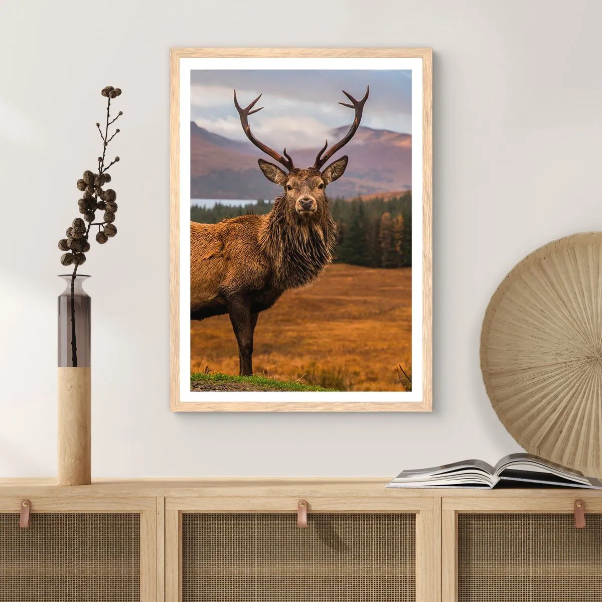 Plagát v ráme zo svetlého duba - Majestát prírody - 50x70 cm