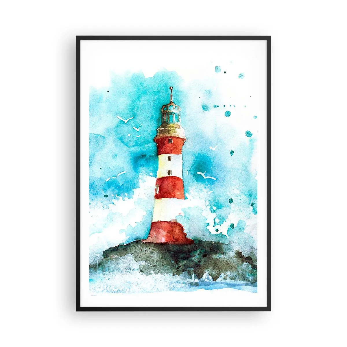 Plagát v čiernom ráme - Jednota živlov - 70x100 cm