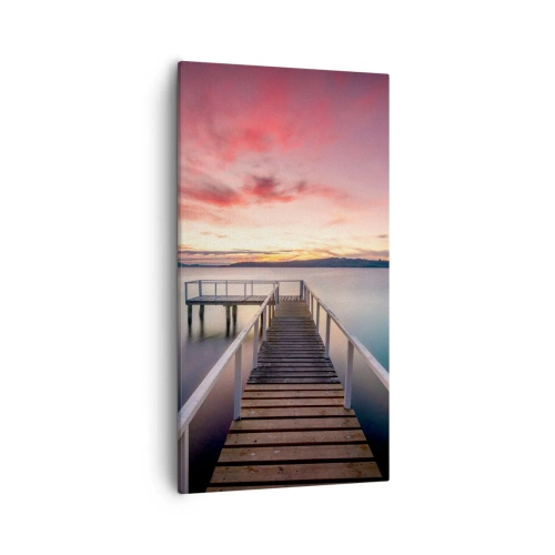 Obraz na plátne - Jemný plameň večera - 55x100 cm