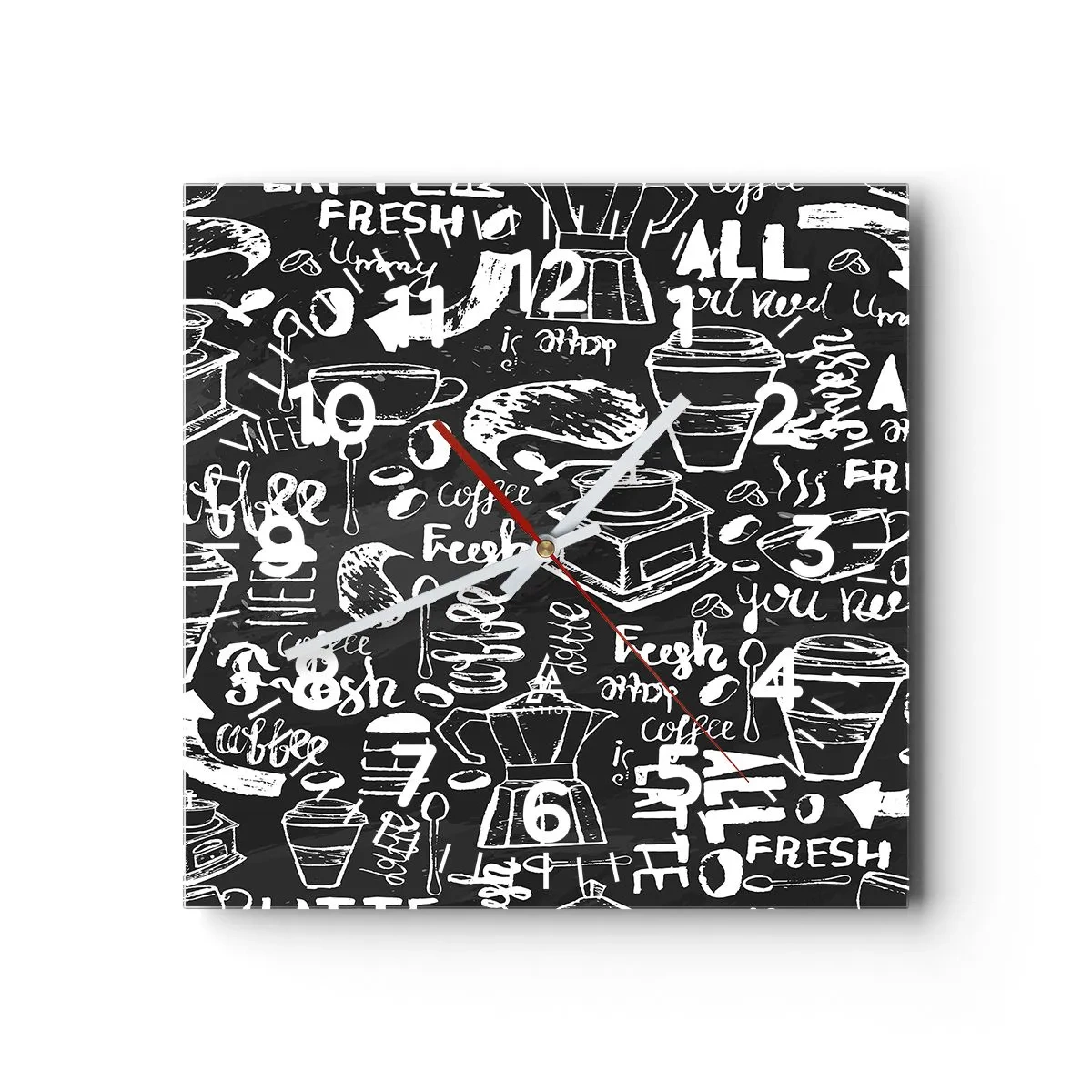 Nástenné hodiny - All you need is… - 40x40 cm