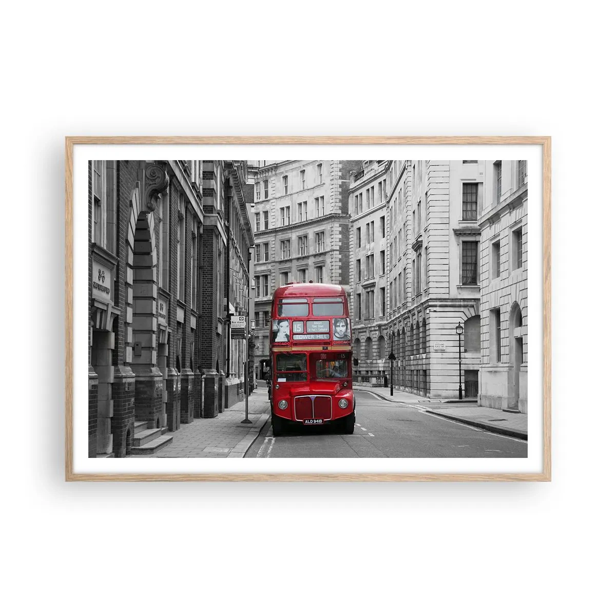 Plagát v ráme zo svetlého duba - Všednosť nemusí byť šedá - 100x70 cm