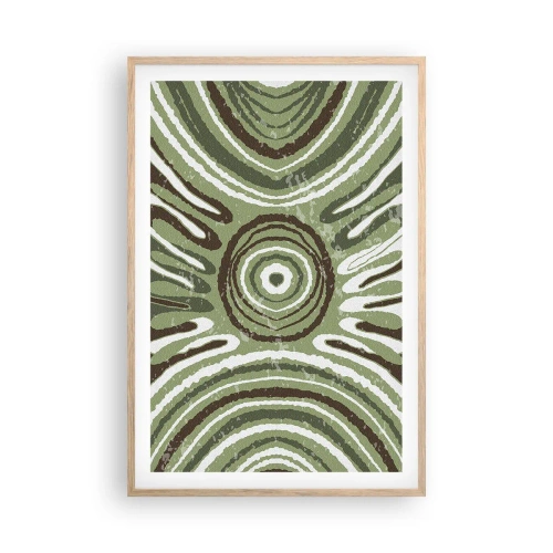 Plagát v ráme zo svetlého duba - Explózia emócií - 61x91 cm