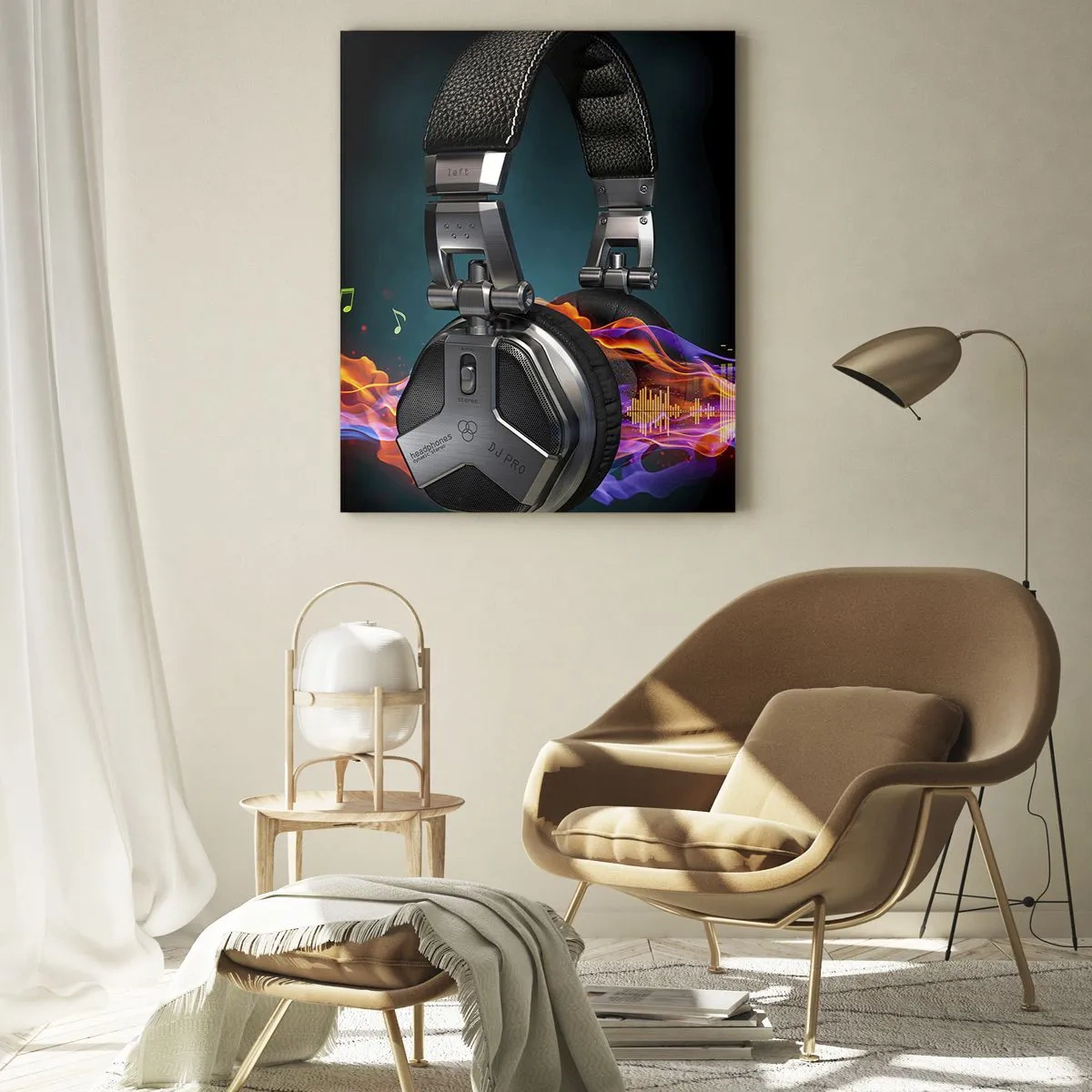 Obraz na skle - V ohni hudby - 50x70 cm