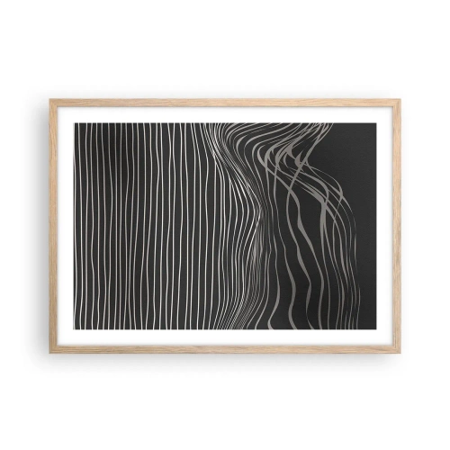 Plagát v ráme zo svetlého duba - Rytmus a prízvuk - 70x50 cm