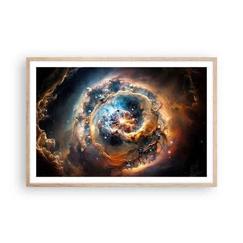Plagát v ráme zo svetlého duba - Začiatok - 91x61 cm