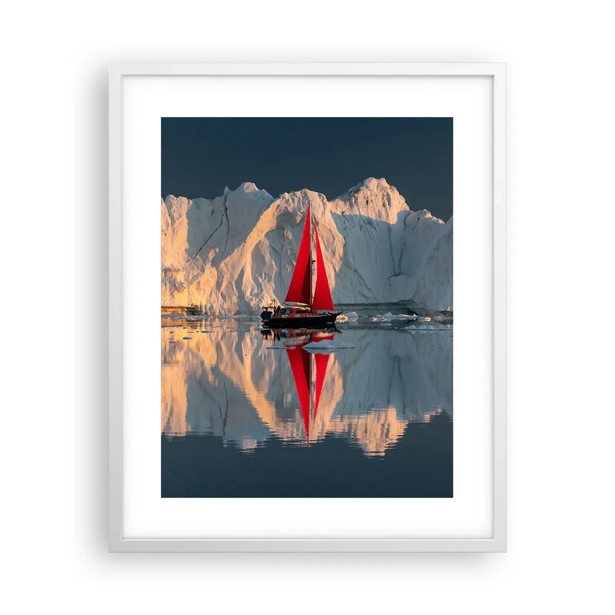 Plagát v bielom ráme - Na okraji sveta - 40x50 cm