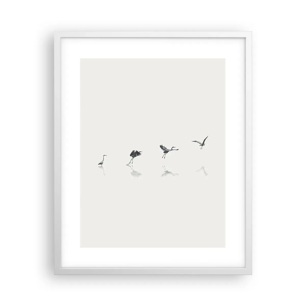 Plagát v bielom ráme - Štyri jednoduché kroky - 40x50 cm