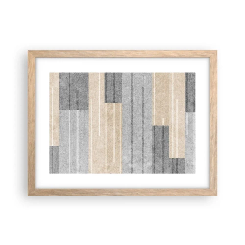 Plagát v ráme zo svetlého duba - Kompozícia: drž sa - 40x30 cm