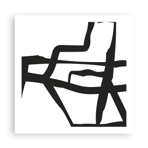 Plagát - Čiernobiela konštrukcia - 60x60 cm