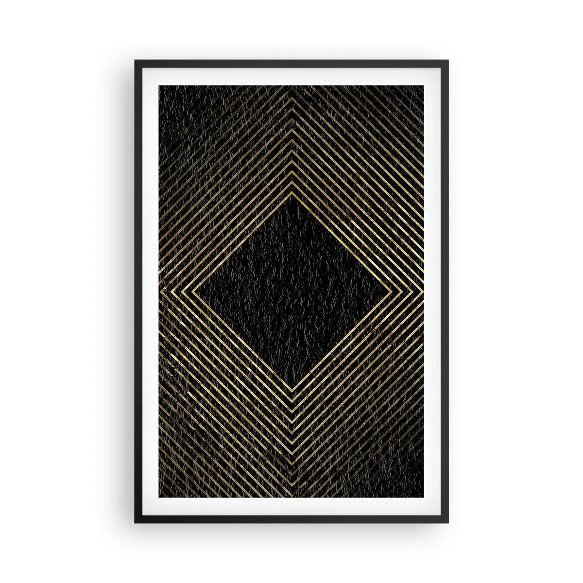 Plagát v čiernom ráme - Geometria v štýle glamour - 61x91 cm