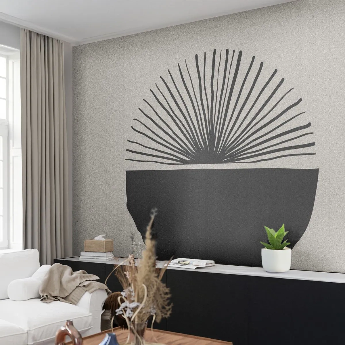 Fototapeta Premium Canvas - Viac možností - Boho, Minimalistický, Skica - 250x175 cm